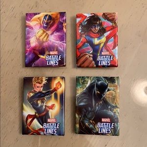 Four Collectable Marvel Pins